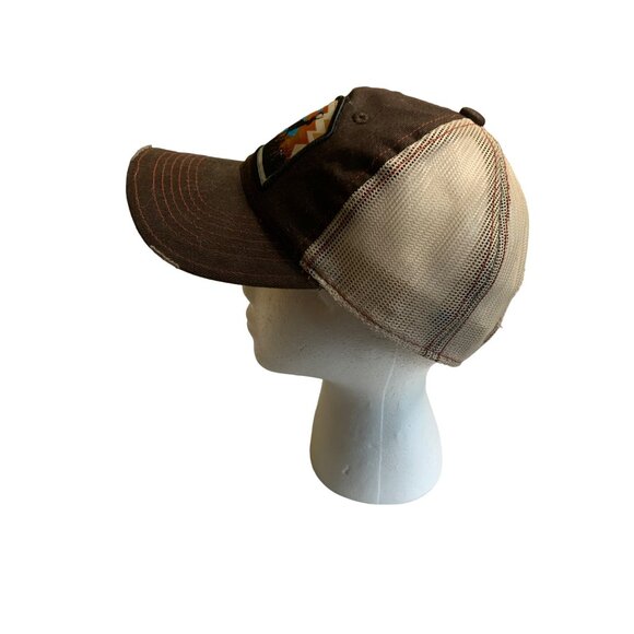 Outdoor Cap Trucker Hat | Buck Deer Patch Brown Mesh Snapback Western Hunting - Picture 7 of 8